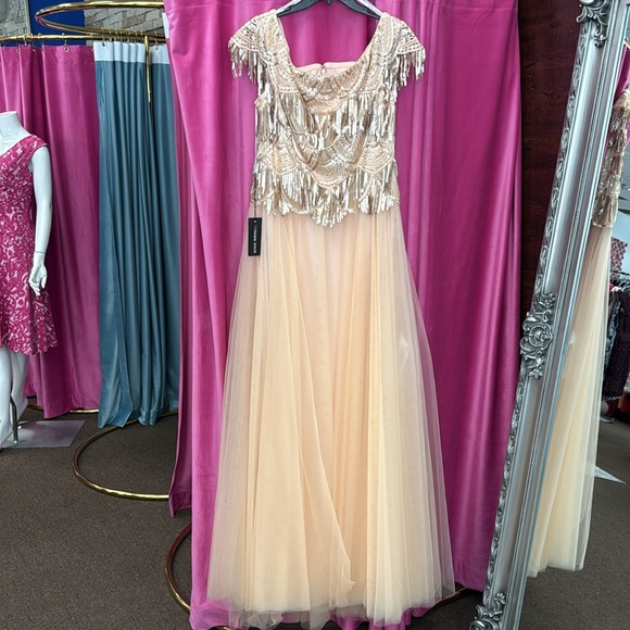 Tadashi Shoij Ballgown BUF22215L SIZE 14 $608 NWT - Picture 4 of 7